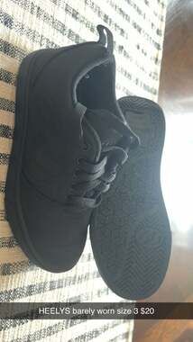 Heelys Pro 20 Black Skate Shoes Youth Size 3